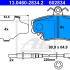 Sada brzdových destiček ATE 13.0460-2834 (AT 602834) - DACIA, RENAULT