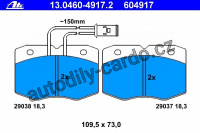 Sada brzdových destiček ATE 13.0460-4917 (AT 604917)