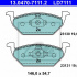 Sada brzdových destiček ATE Ceramic 13.0470-7111 (AT LD7111) - AUDI, SEAT, ŠKODA, VW