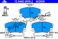 Sada brzdových destiček ATE 13.0460-2939 (AT 602939)