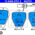 Sada brzdových destiček ATE 13.0460-2701 (AT 602701) - AUDI