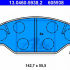 Sada brzdových destiček ATE 13.0460-5938 (AT 605938) - TOYOTA