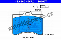 Sada brzdových destiček ATE 13.0460-4907 (AT 604907) - CITROËN