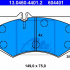 Sada brzdových destiček ATE 13.0460-4401 (AT 604401) - MERCEDES-BENZ