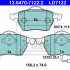 Sada brzdových destiček ATE Ceramic 13.0470-7122 (AT LD7122) - AUDI, SEAT, ŠKODA, VW