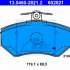 Sada brzdových destiček ATE 13.0460-2821 (AT 602821) - SEAT, VW