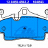 Sada brzdových destiček ATE 13.0460-4843 (AT 604843) - PORSCHE