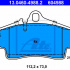 Sada brzdových destiček ATE 13.0460-4988 (AT 604988) - PORSCHE