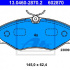 Sada brzdových destiček ATE 13.0460-2870 (AT 602870) - NISSAN, OPEL, RENAULT