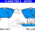Sada brzdových destiček ATE 13.0460-7203 (AT 607203) - MERCEDES-BENZ