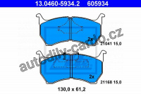 Sada brzdových destiček ATE 13.0460-5934 (AT 605934) - MAZDA
