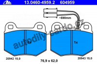 Sada brzdových destiček ATE 13.0460-4959 (AT 604959) - ALFA ROMEO