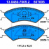 Sada brzdových destiček ATE 13.0460-7005 (AT 607005) - FORD