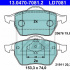 Sada brzdových destiček ATE Ceramic 13.0470-7081 (AT LD7081) - AUDI, SEAT, ŠKODA, VW