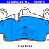 Sada brzdových destiček ATE 13.0460-4976 (AT 604976) - AUDI, PORSCHE, VW