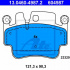 Sada brzdových destiček ATE 13.0460-4987 (AT 604987) - PORSCHE