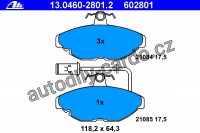 Sada brzdových destiček ATE 13.0460-2801 (AT 602801) - AUSTIN, ROVER