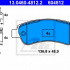 Sada brzdových destiček ATE 13.0460-4812 (AT 604812) - CITROËN, FIAT, PEUGEOT