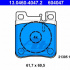 Sada brzdových destiček ATE 13.0460-4047 (AT 604047) - MERCEDES-BENZ