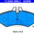 Sada brzdových destiček ATE 13.0460-3990 (AT 603990) - MERCEDES-BENZ, VW