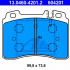 Sada brzdových destiček ATE 13.0460-4201 (AT 604201) - MERCEDES-BENZ