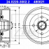 Brzdový buben ATE 24.0220-3002 (AT 480021) - FORD