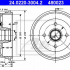 Brzdový buben ATE 24.0220-3004 (AT 480023) - FORD