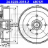 Brzdový buben ATE 24.0220-3018 - MITSUBISHI
