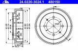 Brzdový buben ATE 24.0220-3024 (AT 480150) - MITSUBISHI