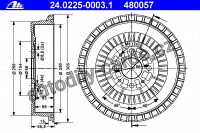 Brzdový buben ATE 24.0225-0003 (AT 480057) - LADA