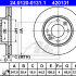 Brzdový kotouč ATE 24.0120-0131 (AT 420131) - PEUGEOT