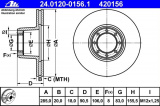 Brzdový kotouč ATE 24.0120-0156 (AT 420156) - CITROËN, FIAT