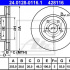 Brzdový kotouč ATE 24.0128-0116 (AT 428116) - TOYOTA