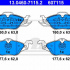 Sada brzdových destiček ATE 13.0460-7115 (AT 607115)