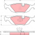 Sada brzdových destiček TRW GDB1068 - VOLVO 440, 460
