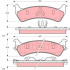Sada brzdových destiček TRW GDB1238 - JEEP CHEROKEE