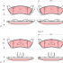 Sada brzdových destiček TRW GDB1379 - MERCEDES W163 ML