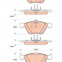 Sada brzdových destiček TRW GDB1815 - MERCEDES W211 E 03 -09