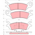 Sada brzdových destiček TRW GDB290 - MAZDA 929, 626