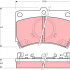 Sada brzdových destiček TRW GDB374 - MAZDA 323 85-94