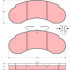 Sada brzdových destiček TRW GDB950 - MERCEDES MB100 87-91