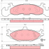 Sada brzdových destiček TRW GDB4003 - CHRYSLER LE BARON 86-94