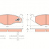 Sada brzdových destiček TRW GDB459 - VW GOLF I, II
