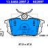 Sada brzdových destiček ATE 13.0460-2897 (AT 602897) - MITSUBISHI, SMART