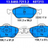 Sada brzdových destiček ATE 13.0460-7213 (AT 607213) - TOYOTA