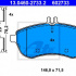 Sada brzdových destiček ATE 13.0460-2733 (AT 602733) - MERCEDES-BENZ