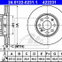 Brzdový kotouč ATE 24.0122-0231 (AT 422231) - FIAT, OPEL