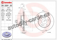 Brzdový kotouč BREMBO 09.5281.20