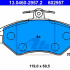 Sada brzdových destiček ATE 13.0460-2957 (AT 602957) - SEAT, VW