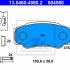 Sada brzdových destiček ATE 13.0460-4980 (AT 604980) - CITROËN ,FIAT, PEUGEOT